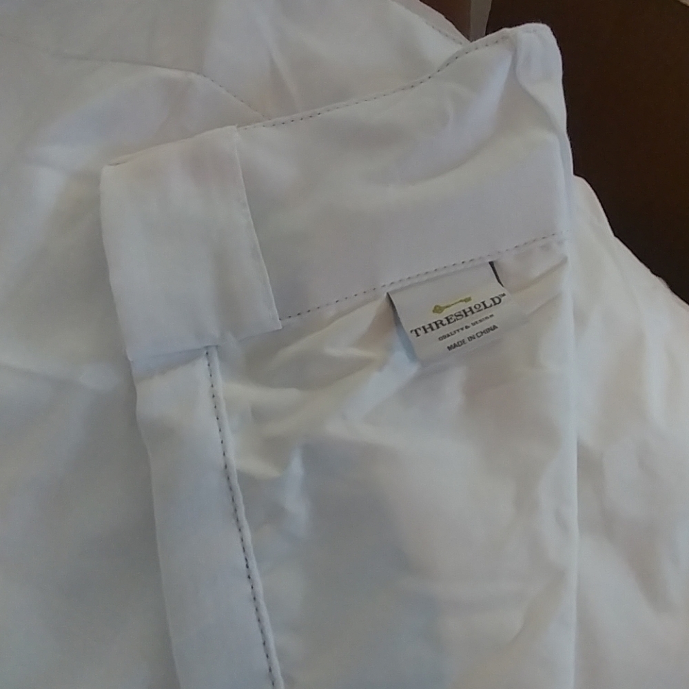 White black out curtain panels